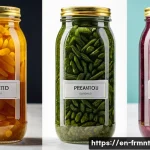 Home 20 발효식품 저장 방법과 유통기한 - Here are three detailed image prompts for generating visuals of fermented treasures: