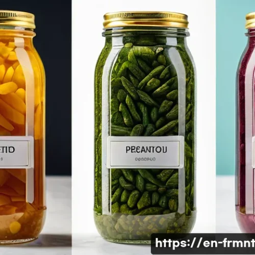 Home 32 발효식품 저장 방법과 유통기한 - Here are three detailed image prompts for generating visuals of fermented treasures: